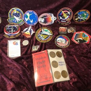 SPACE MEMORABILIA Stickers Pin Coins